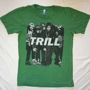 AMERICAN APPAREL + A$AP MOB TRILL GREEN T-SHIRT, SMALL